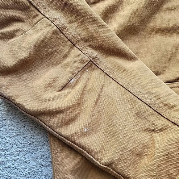 Vintage Carhartt J130M Active Jacket Men Large Tan Work Hoodie Quilt Lined Duck - Picture 16 of 16
